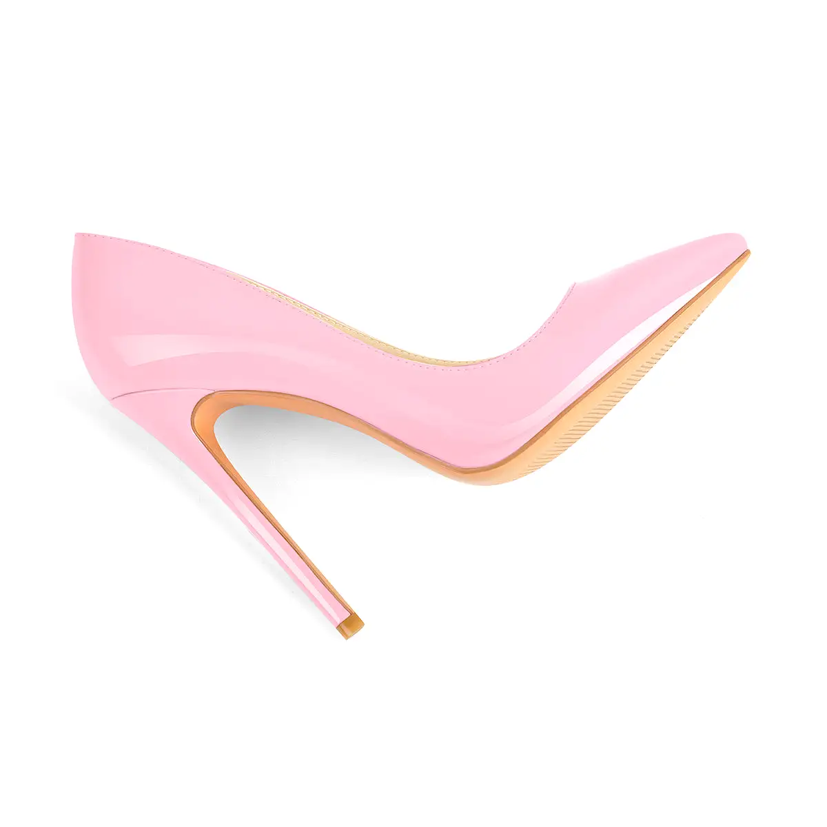 8cm 10cm 12cm Pink Pointed Toe Slip On High Heel Pumps