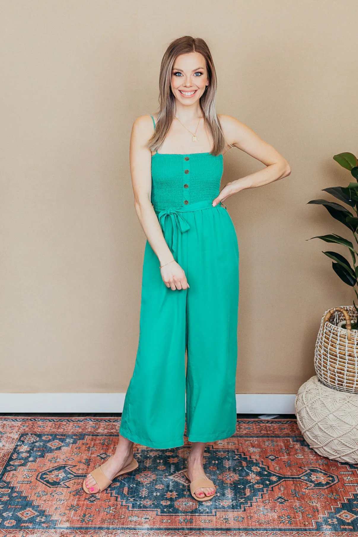 Allison Smocked Jumpsuit