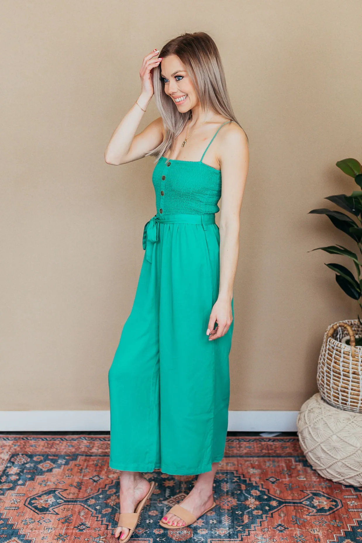 Allison Smocked Jumpsuit