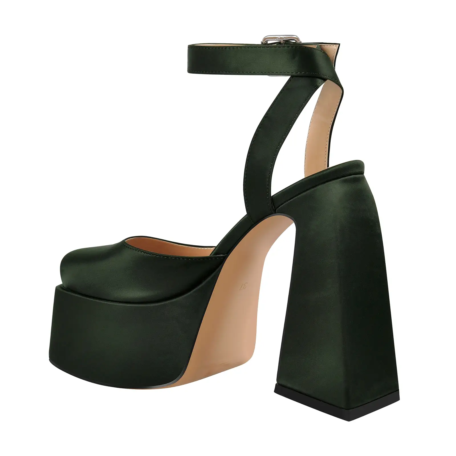 Ankle Strap Platform Chunky High Heel Pumps