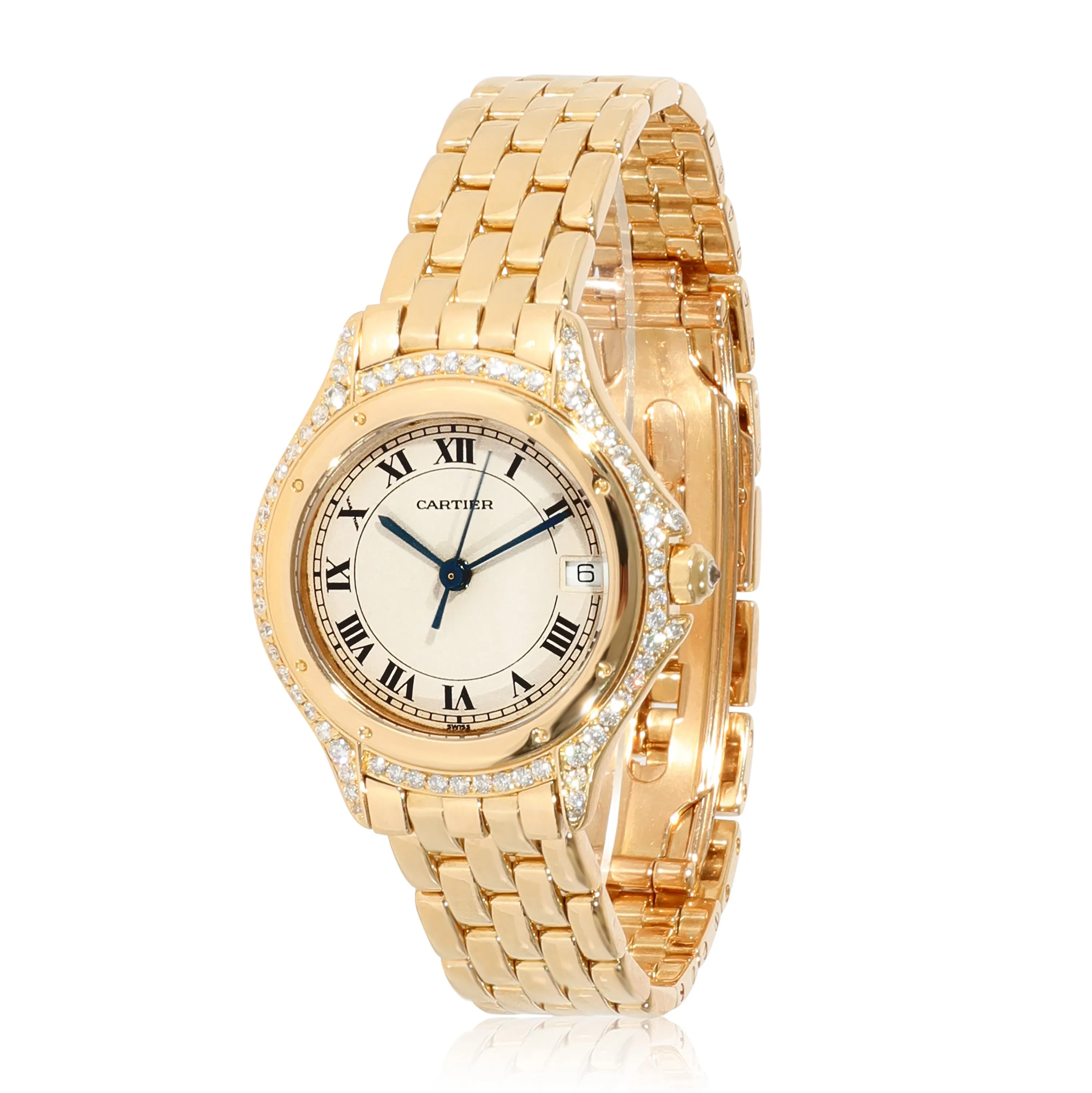 Cartier Cougar 887907 Womens Watch in 18kt Yellow Gold