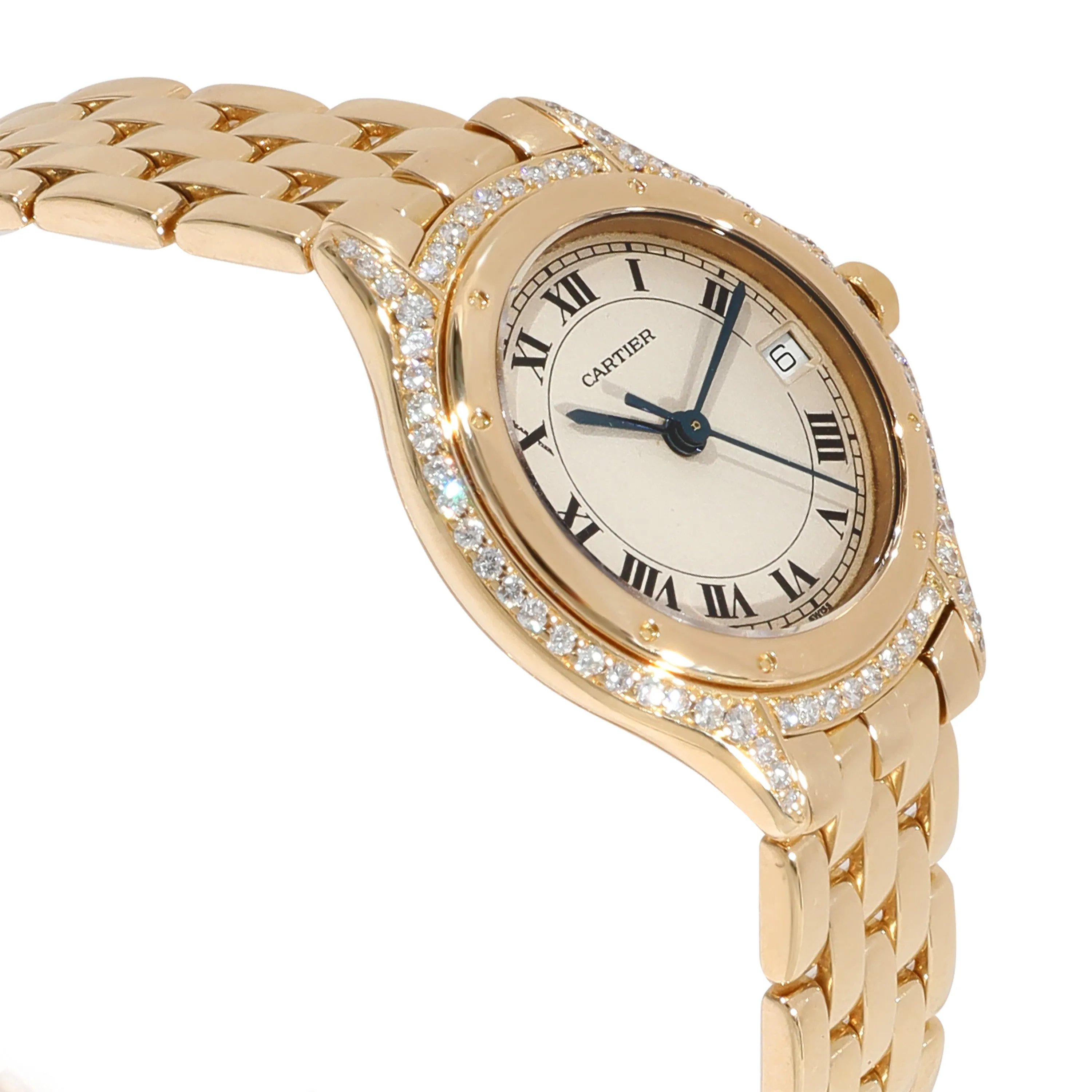 Cartier Cougar 887907 Womens Watch in 18kt Yellow Gold