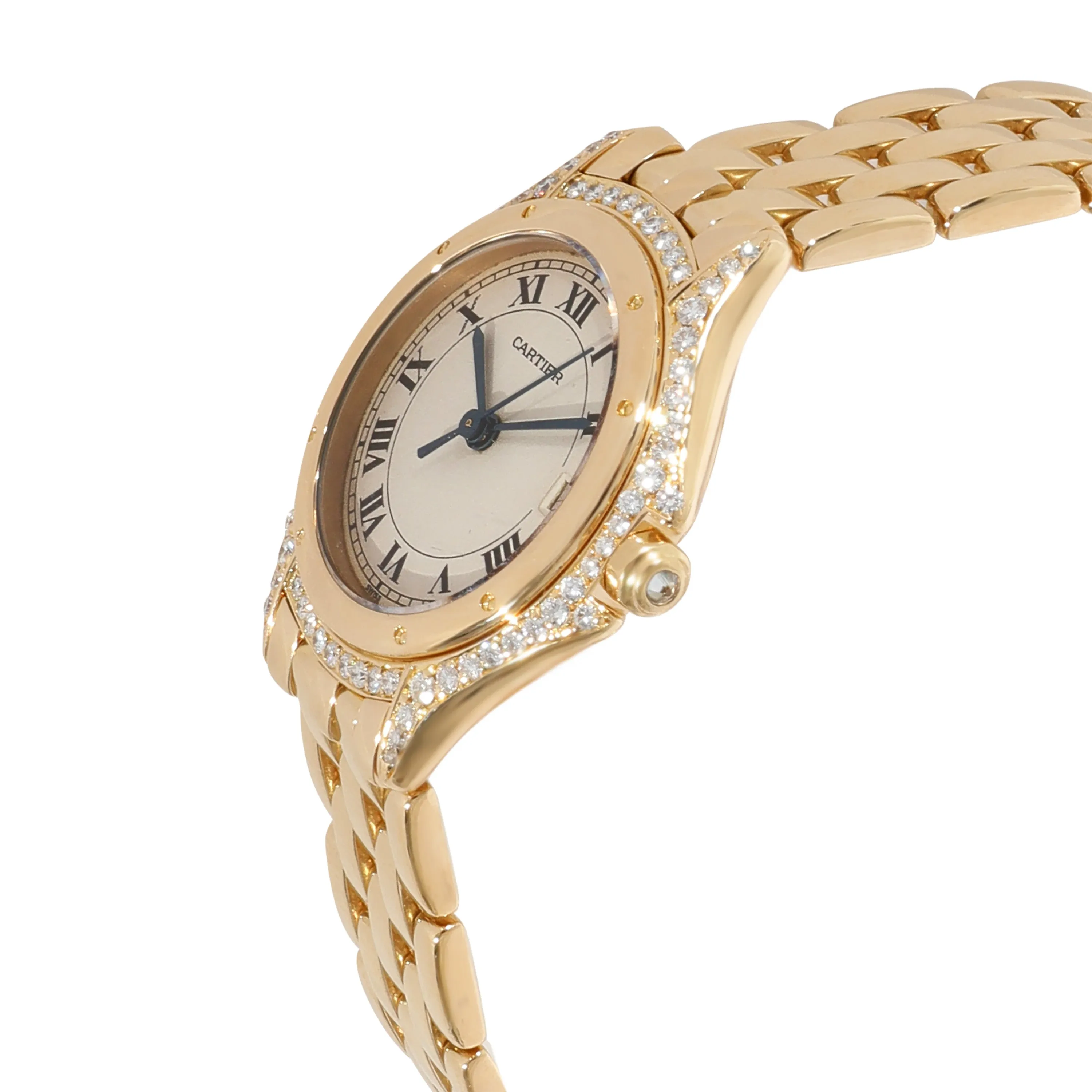 Cartier Cougar 887907 Womens Watch in 18kt Yellow Gold