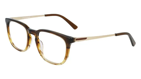 Cole Haan CH4052 210 Eyeglasses Men's Brown Horn Full Rim Round Shape 51-20-140