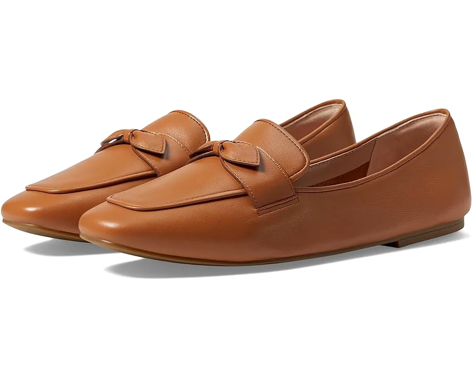 Cole Haan York Bow Pecan Leather Slip On Square Toe Bow Detailed Classic Loafers