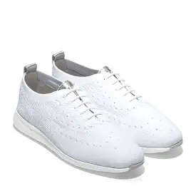      Cole Haan ZERGRAND Stitchlite OX White Knit Argento