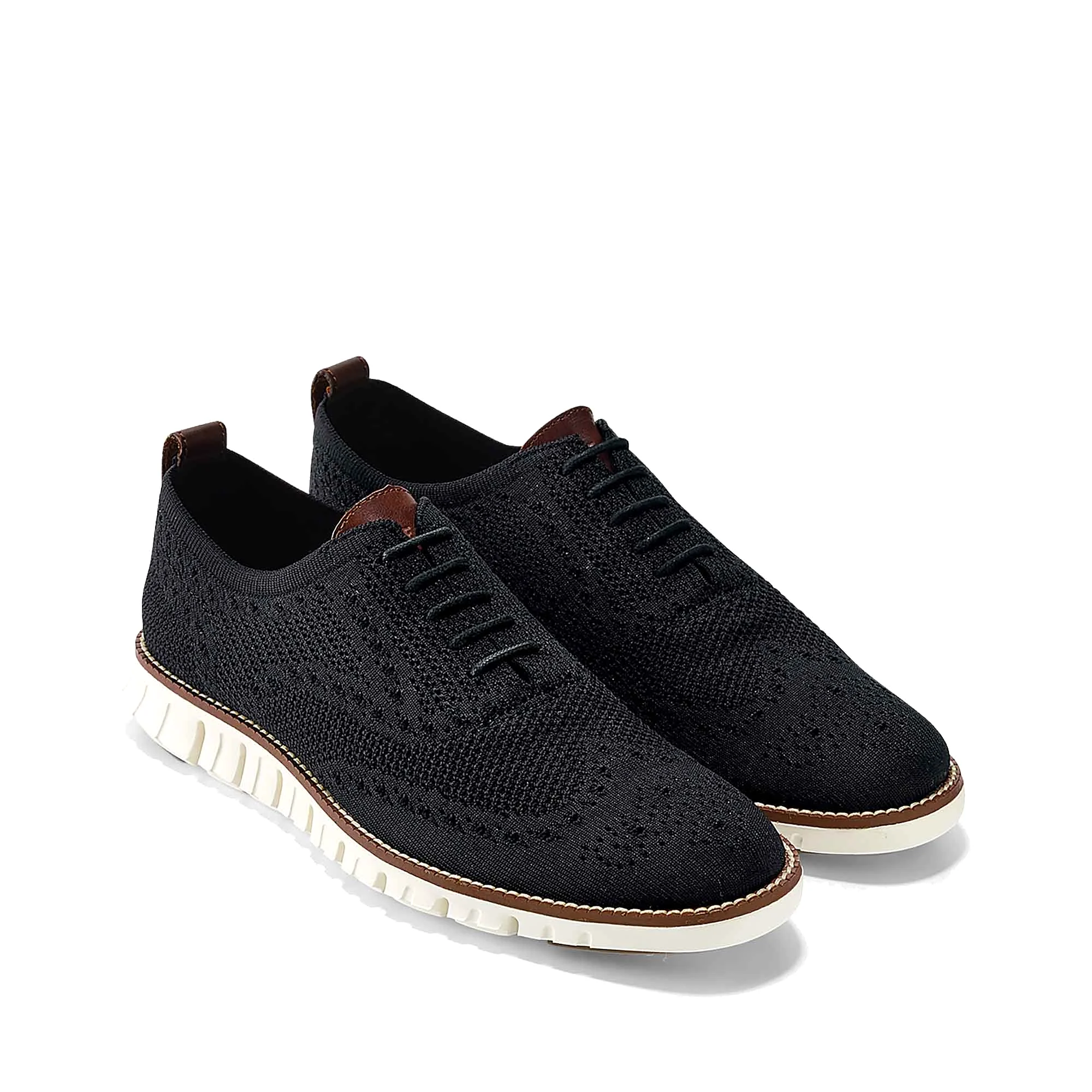     Cole Haan ZERGRAND Stitchlite Oxfrd Black Knit Ivory