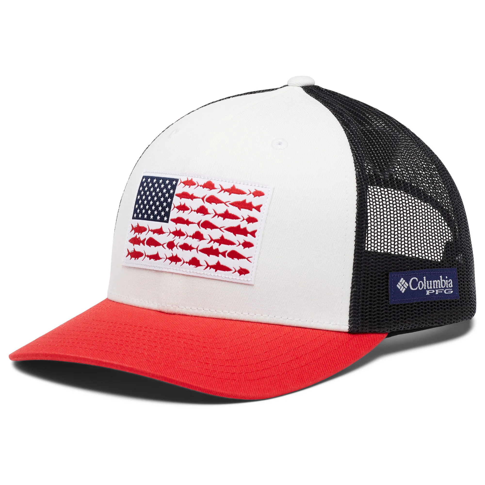 Columbia Men's PFG Fish Flag Mesh Snapback Cap - High Crown