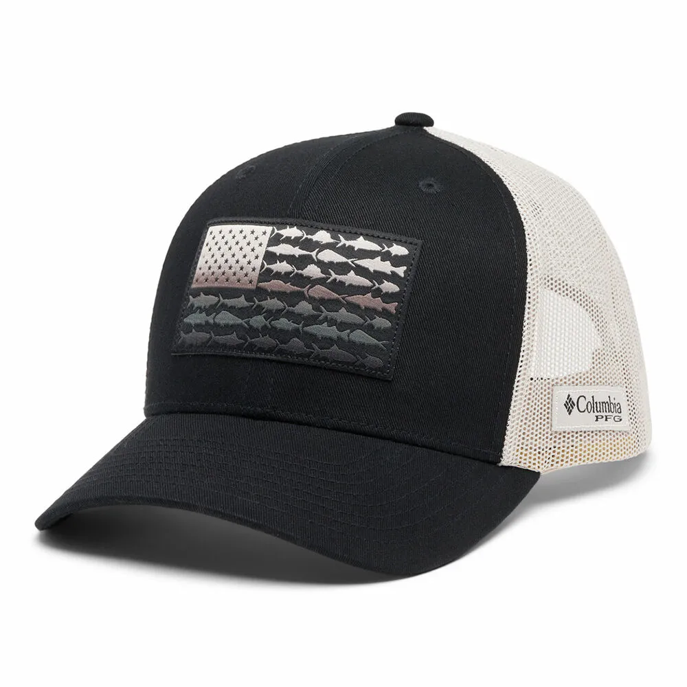 Columbia Men's PFG Mesh Snap Back Fish Flag Ball Cap