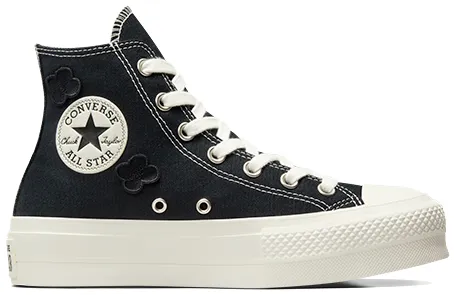 Converse Womens Chuck Taylor All Star Hi Top Lift Black/Black/Egret