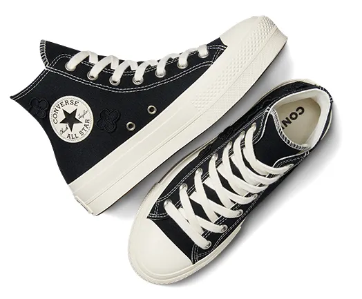 Converse Womens Chuck Taylor All Star Hi Top Lift Black/Black/Egret