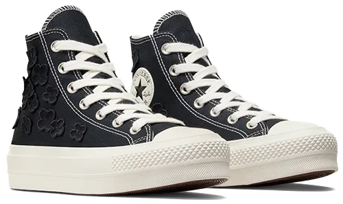 Converse Womens Chuck Taylor All Star Hi Top Lift Black/Black/Egret