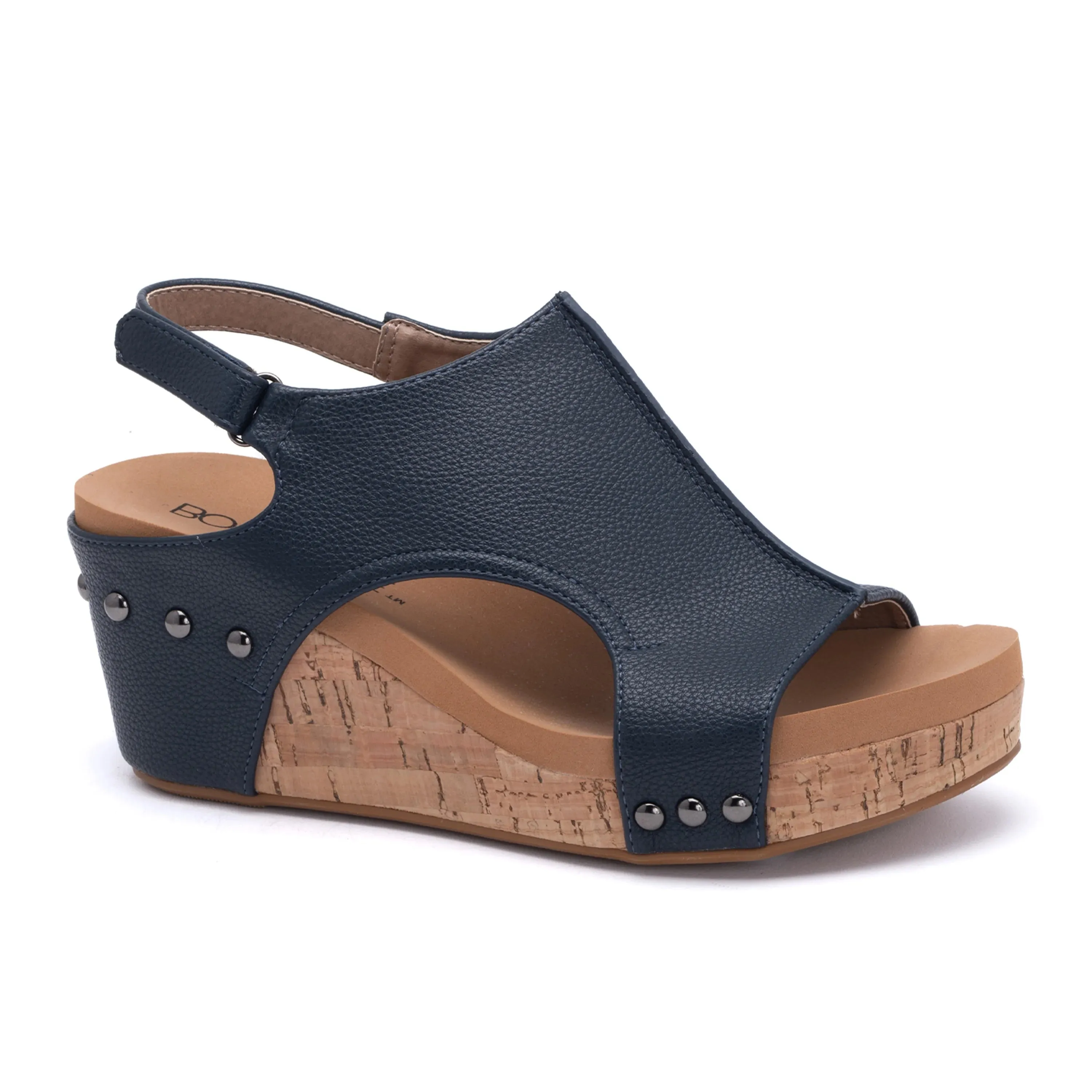 Corkys Women's Carley Wedge Sandal - Navy 30-5316