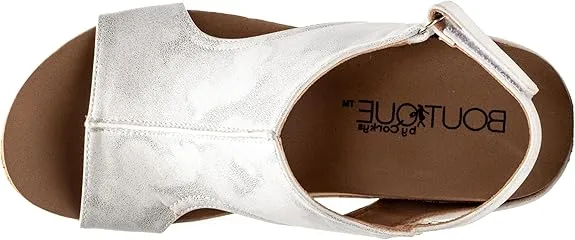 Corkys Women's Carley Wedge Sandal - White Metallic 30-5316