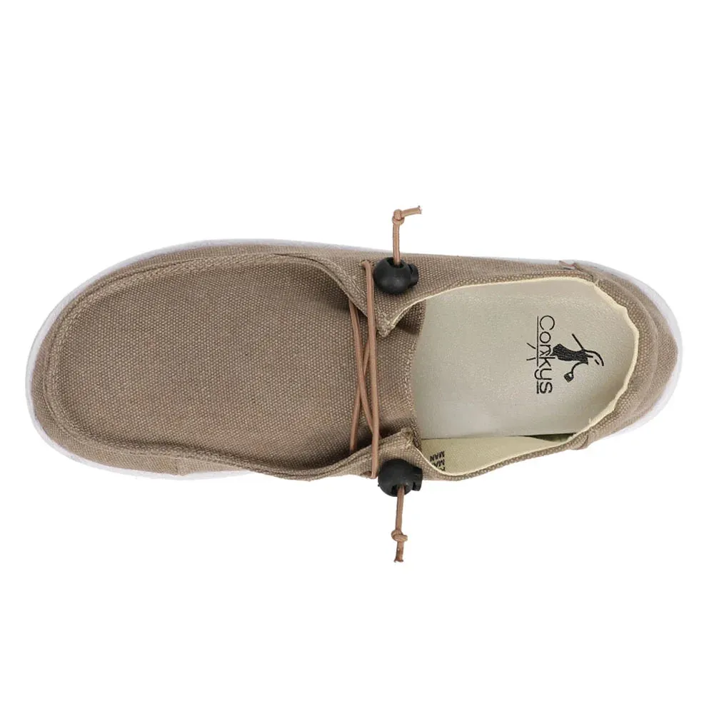 Corkys Women's Kayak Slip On Canvas Shoe - Khaki 51-0127