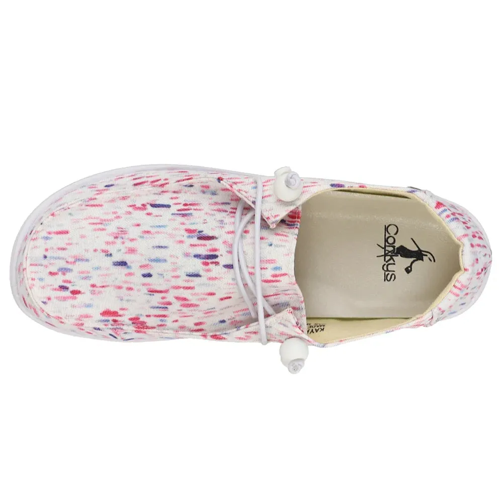 Corkys Women's Kayak Slip On Canvas Shoe - Pink Multi 51-0127