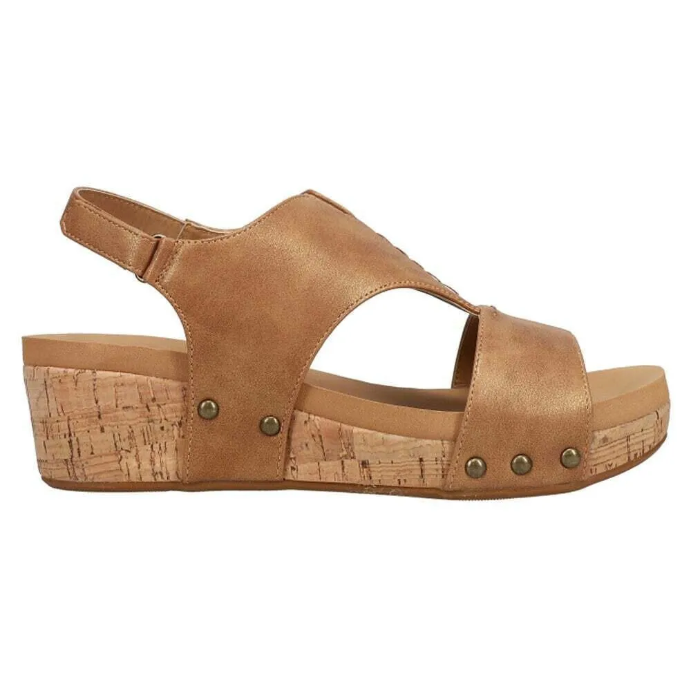 Corkys Women's Refreshing Wedge Sandal - Brown 41-0142