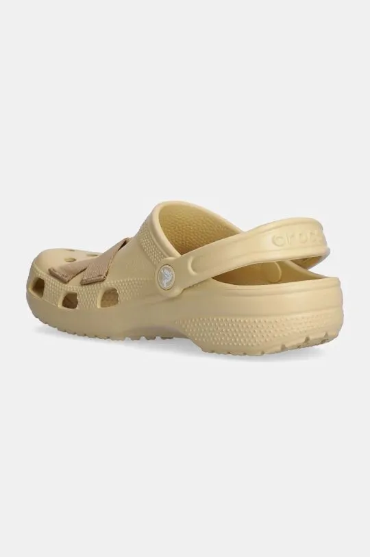 Crocs sliders Classic Lockdown Clog beige color 210393