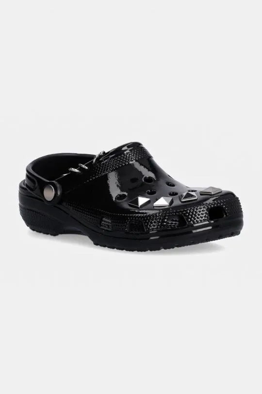 Crocs sliders Classic Studded Clog women's black color 210390