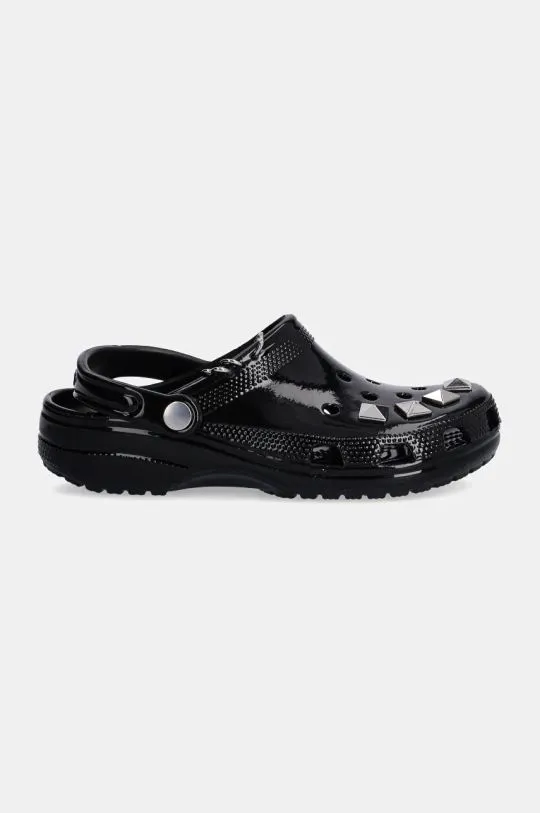 Crocs sliders Classic Studded Clog women's black color 210390