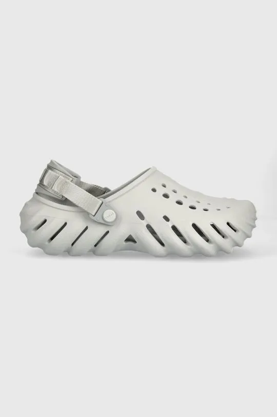 Crocs sliders Echo Clog gray color 207937