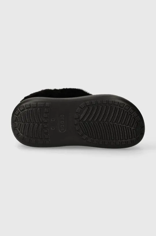 Crocs sliders Furever Crush women's black color 208446