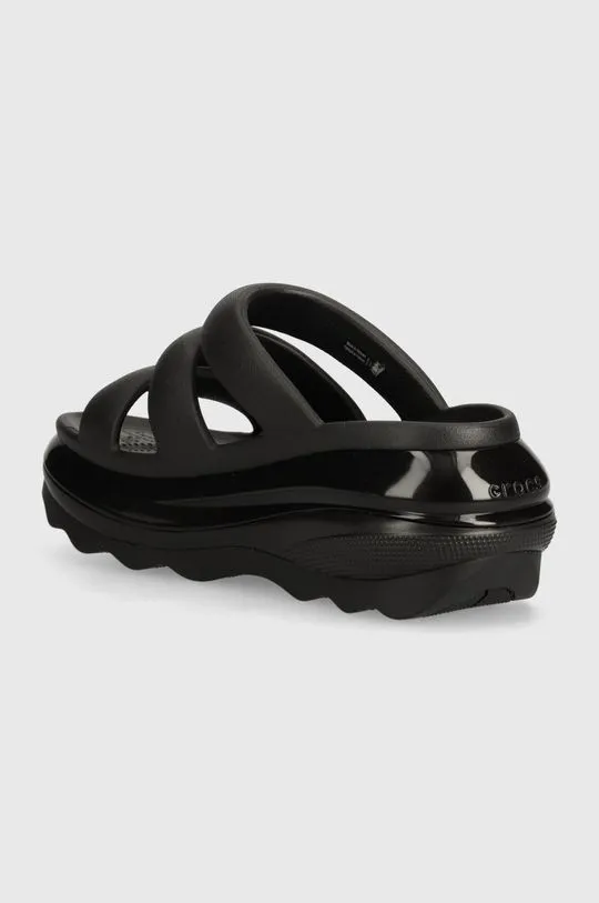 Crocs sliders Mega Crush Triple Strap women's black color 209842