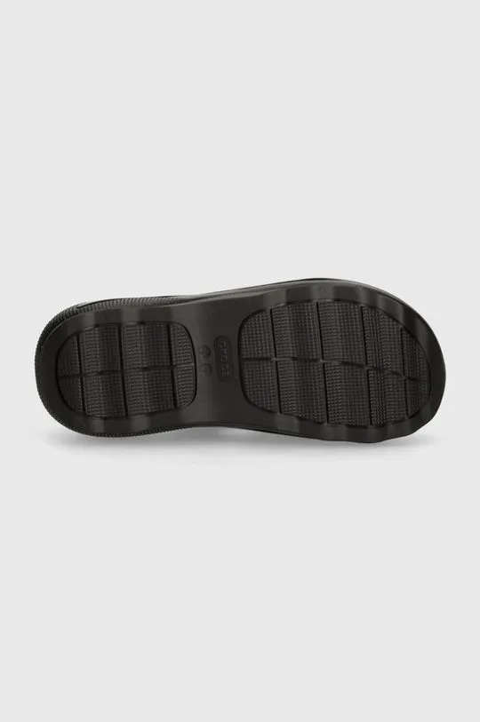 Crocs sliders Mega Crush Triple Strap women's black color 209842