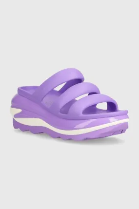 Crocs sliders Mega Crush Triple Strap women's violet color 209842