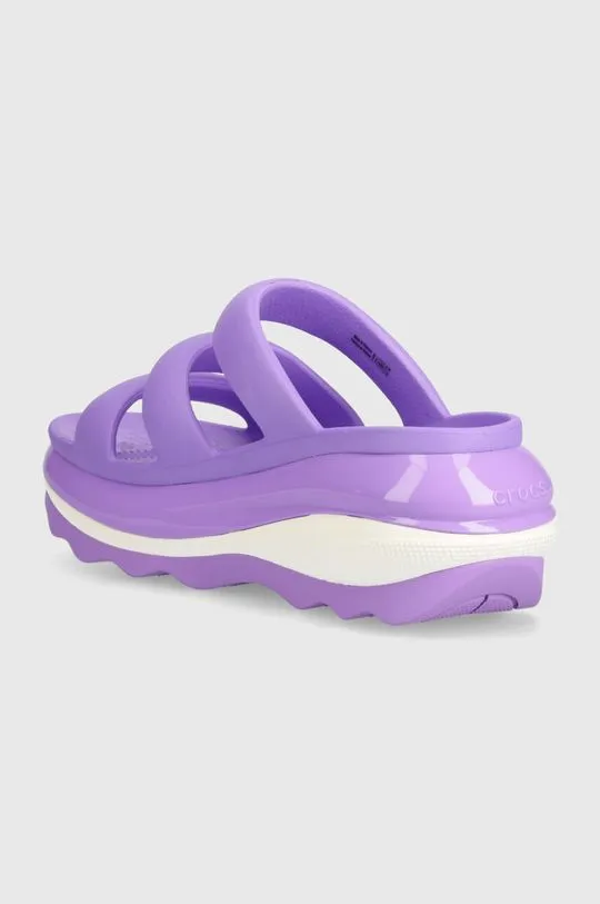 Crocs sliders Mega Crush Triple Strap women's violet color 209842