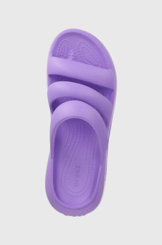 Crocs sliders Mega Crush Triple Strap women's violet color 209842