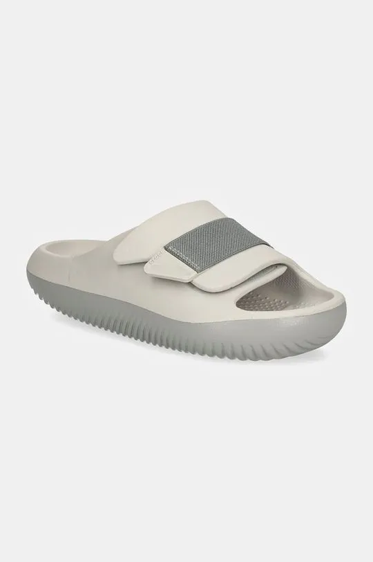 Crocs sliders Mellow Luxe Recovery Slide gray color 209413.1FT