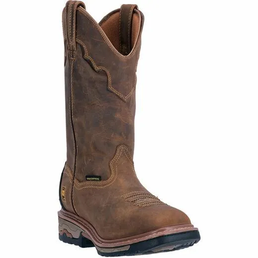 Dan Post Men’s 11” Blayde Saddle Tan Wellington Waterproof – Square Steel Toe