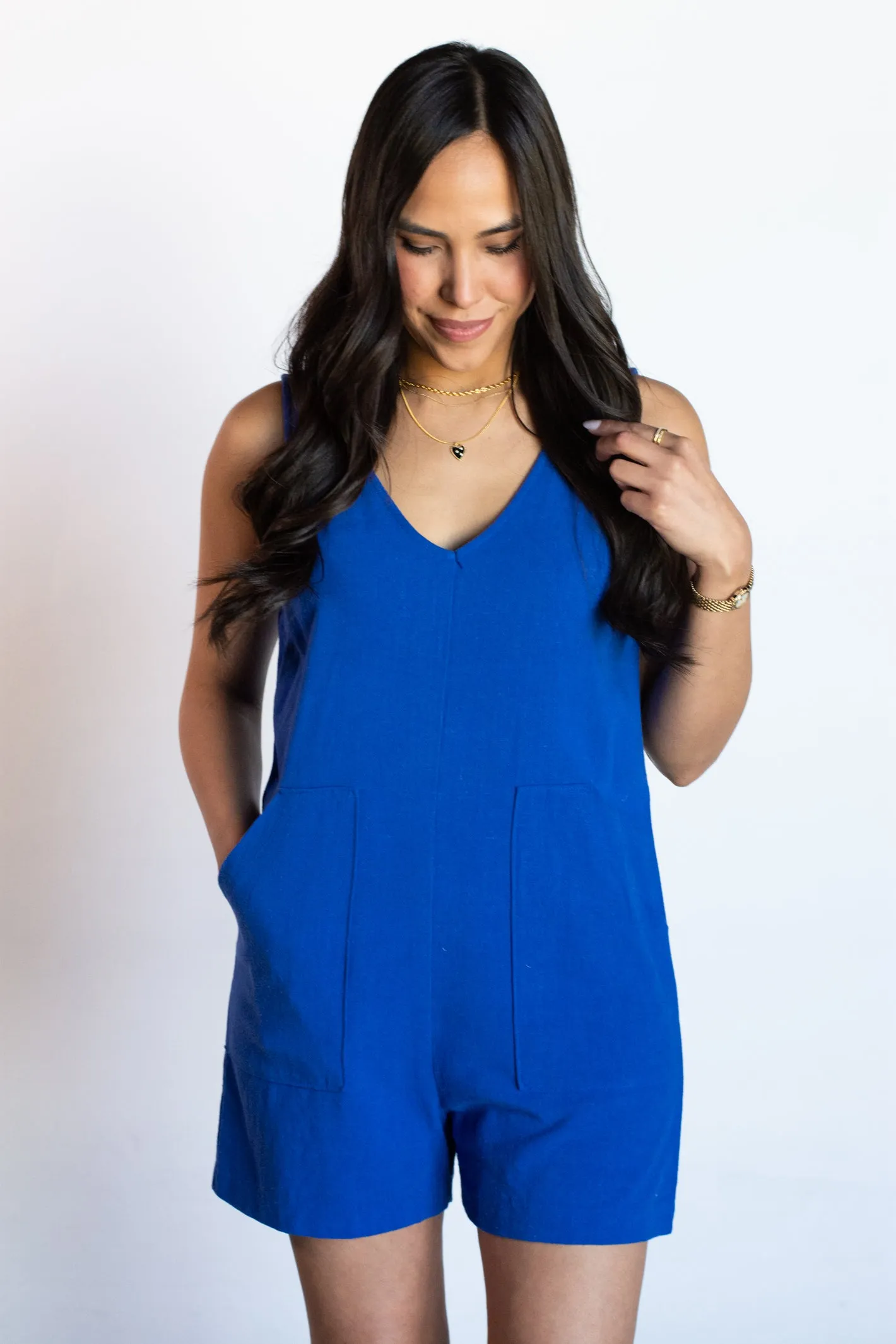 Dapper Days Blue Romper