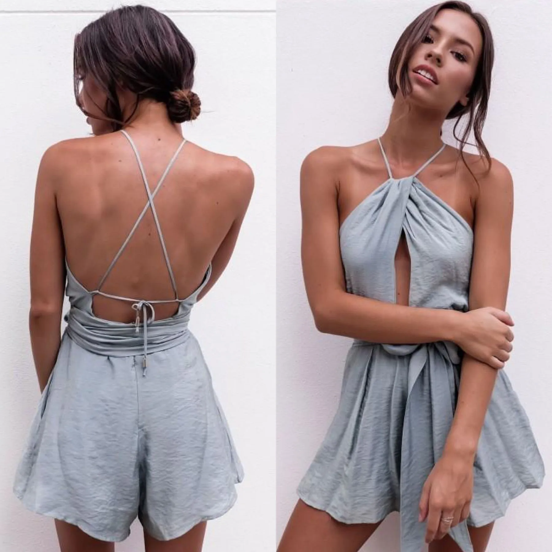 ESSY BACKLESS ROMPER