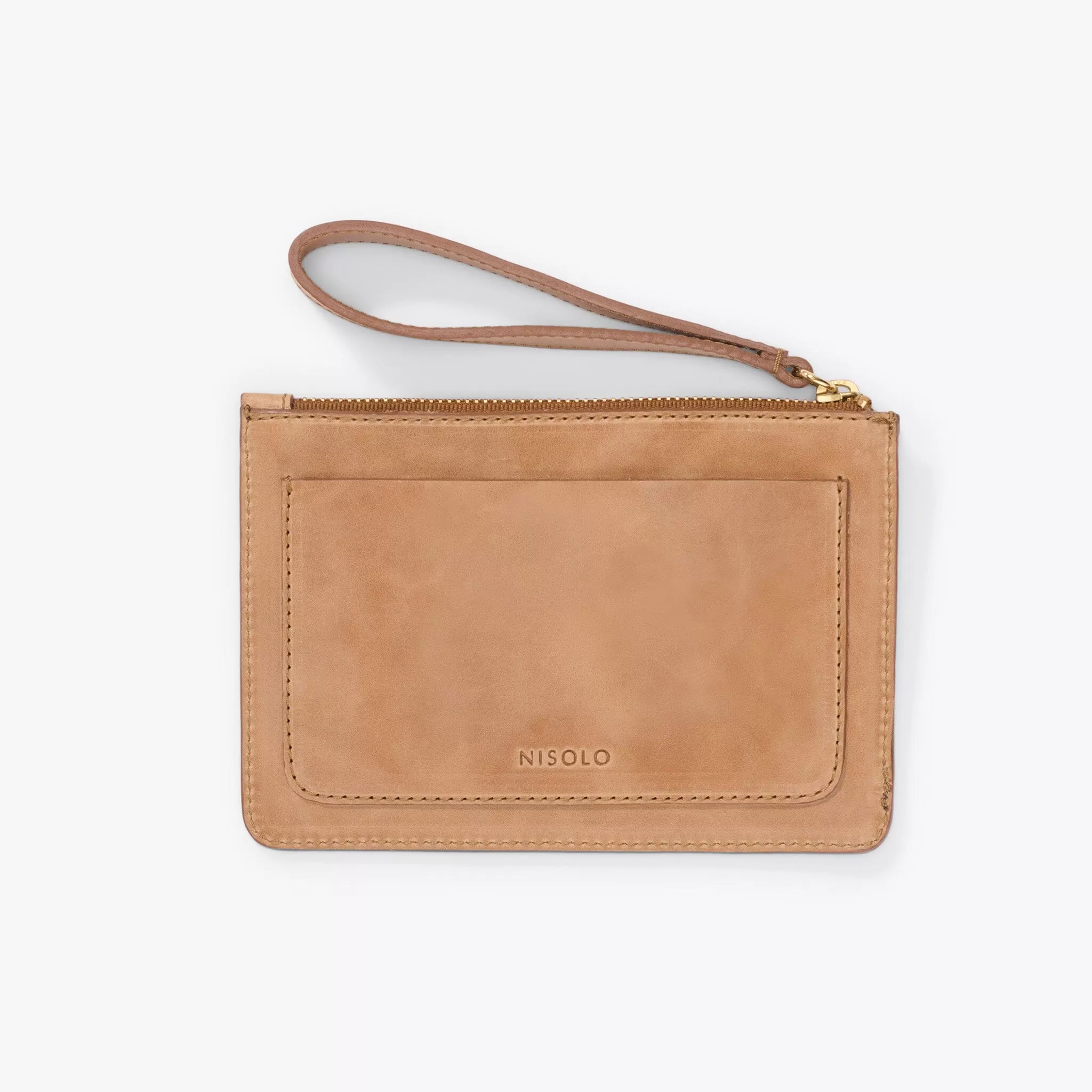 Go-To Wristlet Clutch Almond