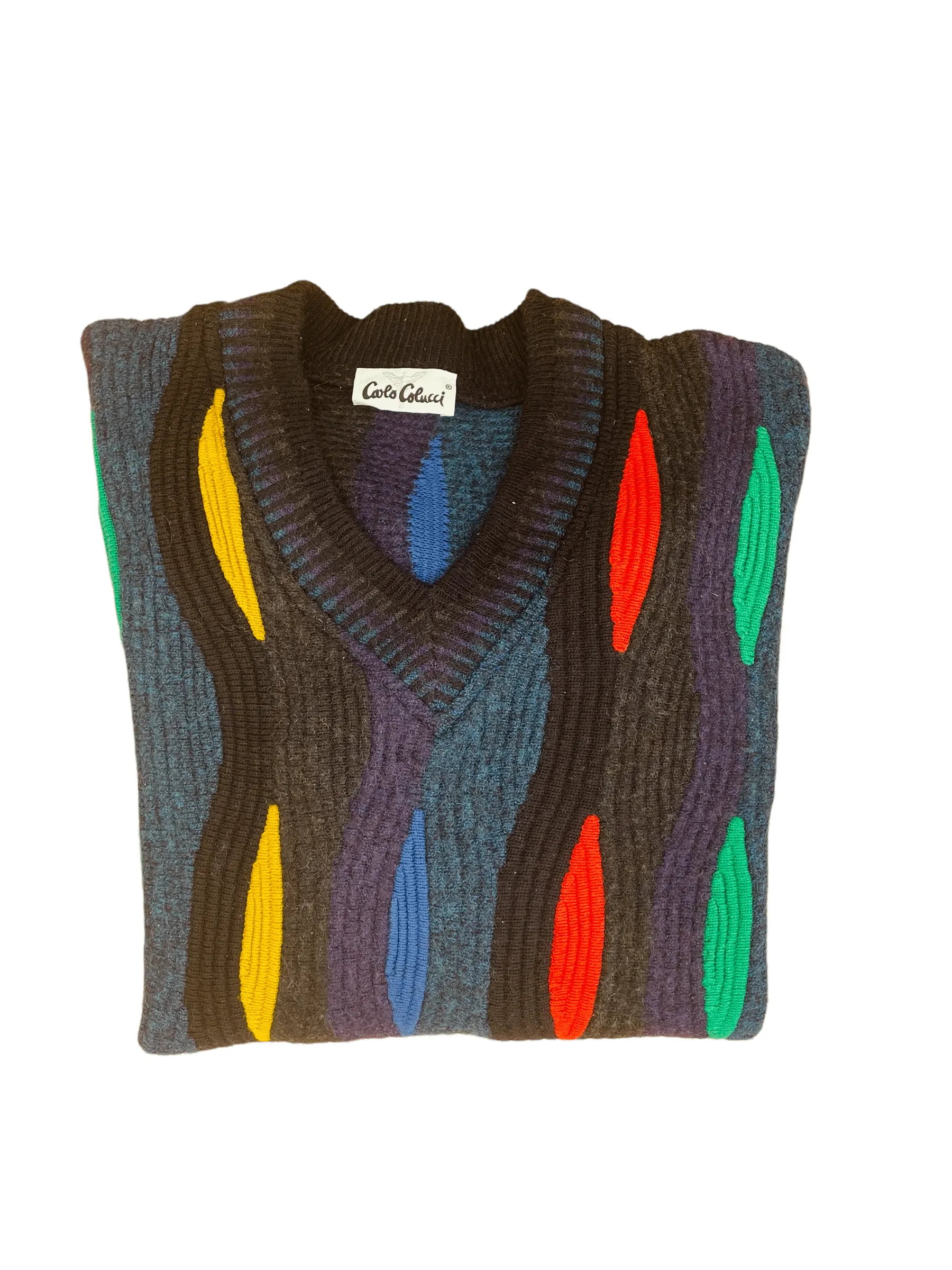 Italian Coogi-Style Pullover Jumper (g)