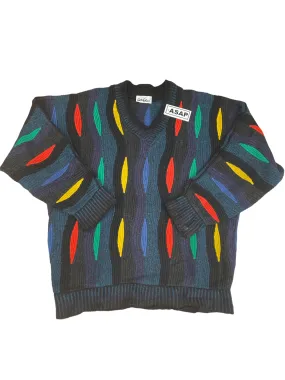 Italian Coogi-Style Pullover Jumper (g)