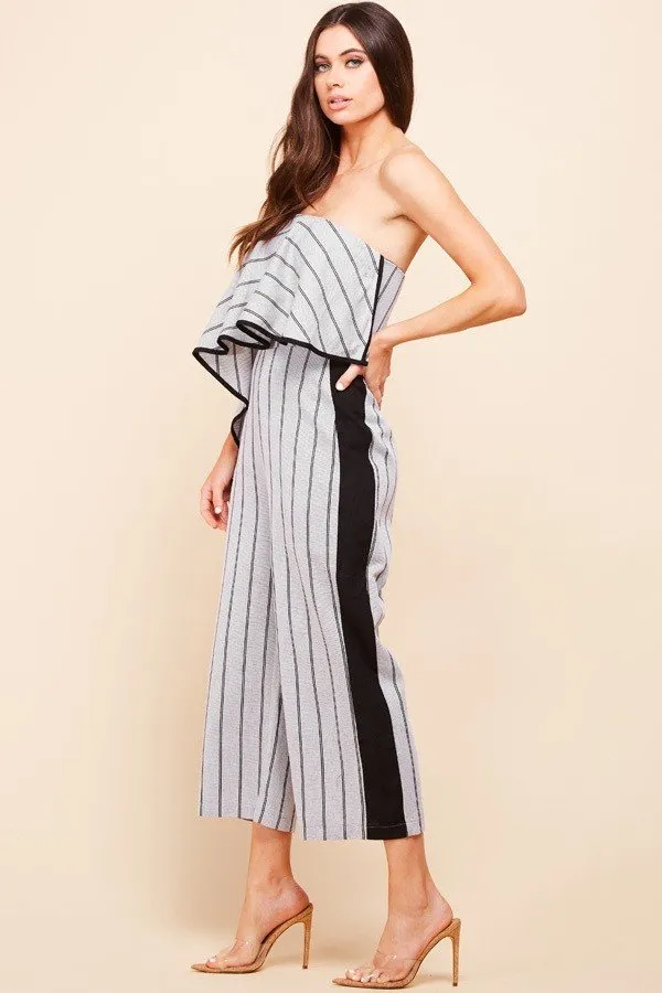 Jenner Off Shoulder Side Pleated Jumpsuit