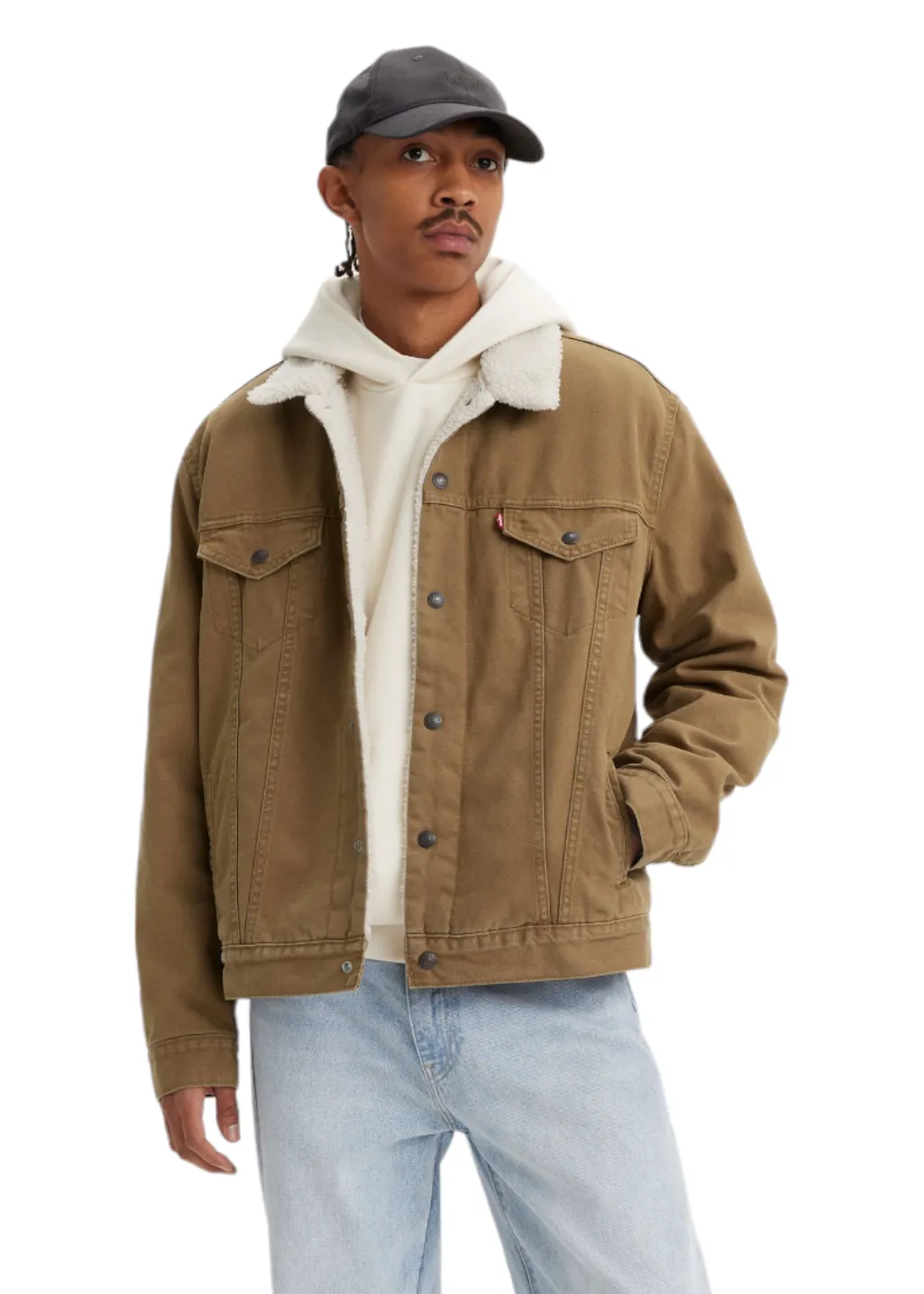 Levi's - Type 3 Sherpa Trucker - Washed Cougar Canvas