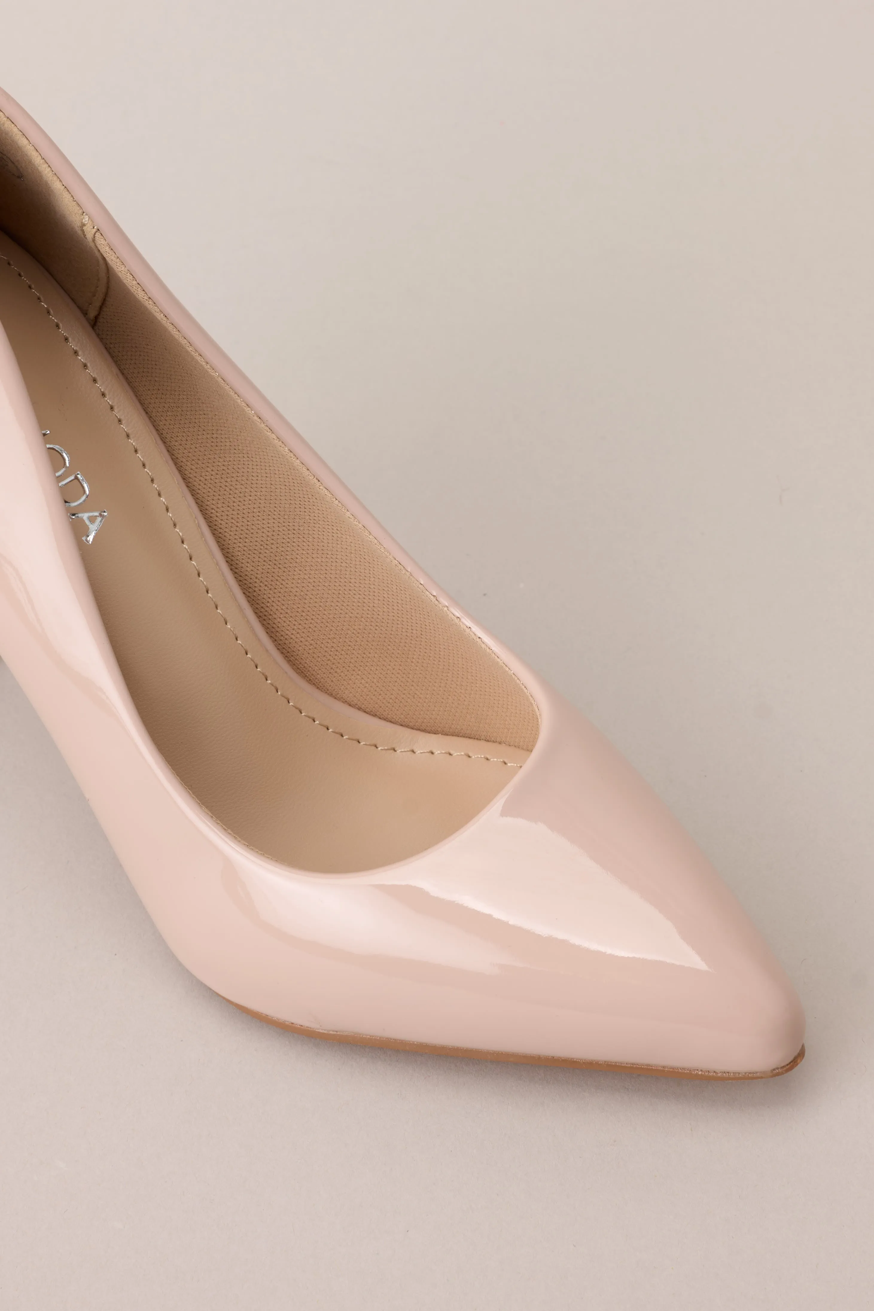 Magic Moments Pointed Toe Beige High Heel Pumps