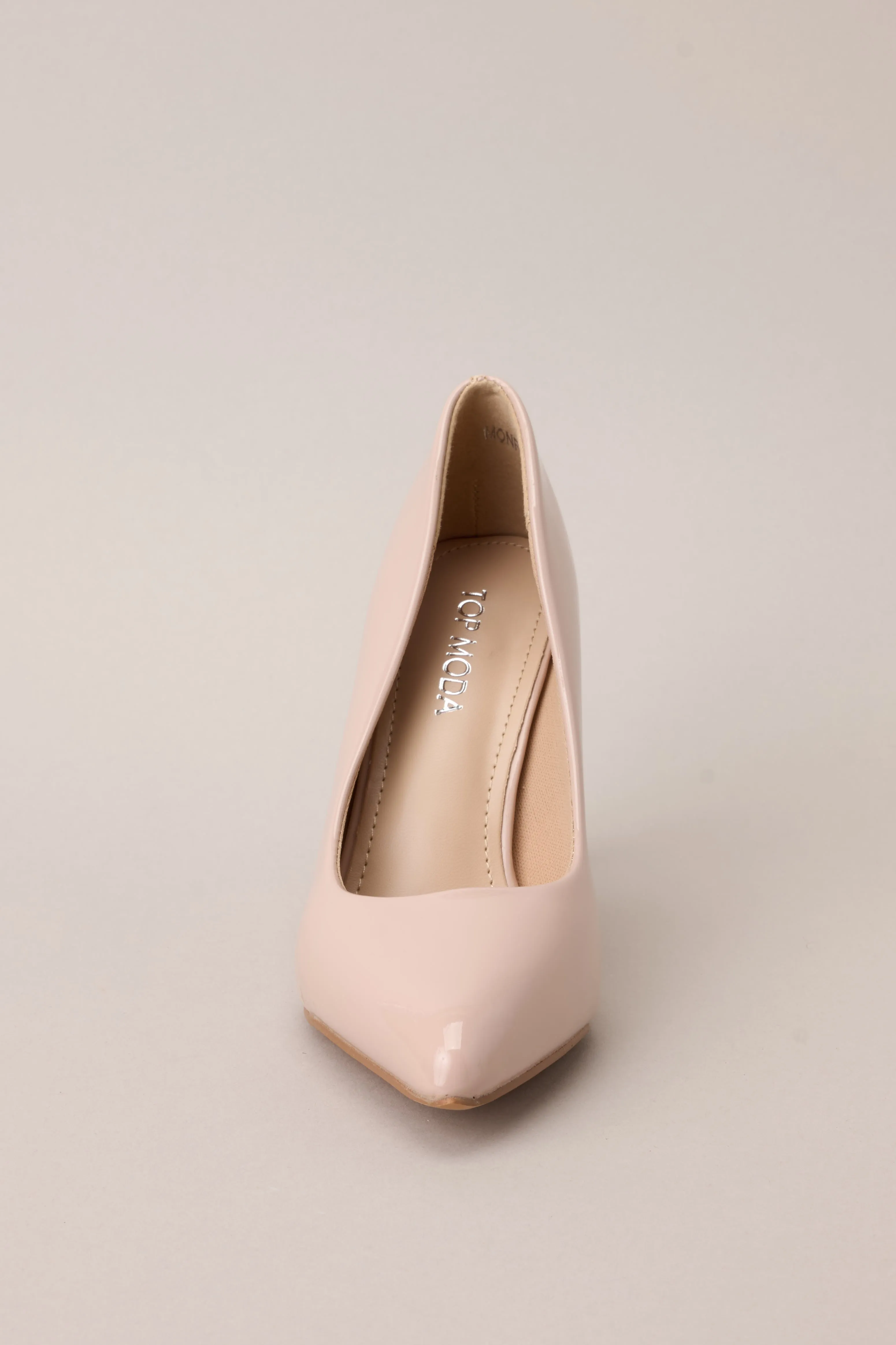 Magic Moments Pointed Toe Beige High Heel Pumps