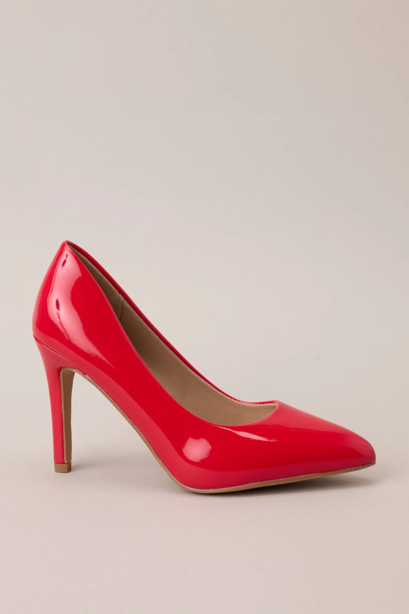 Magic Moments Pointed Toe Red High Heel Pumps