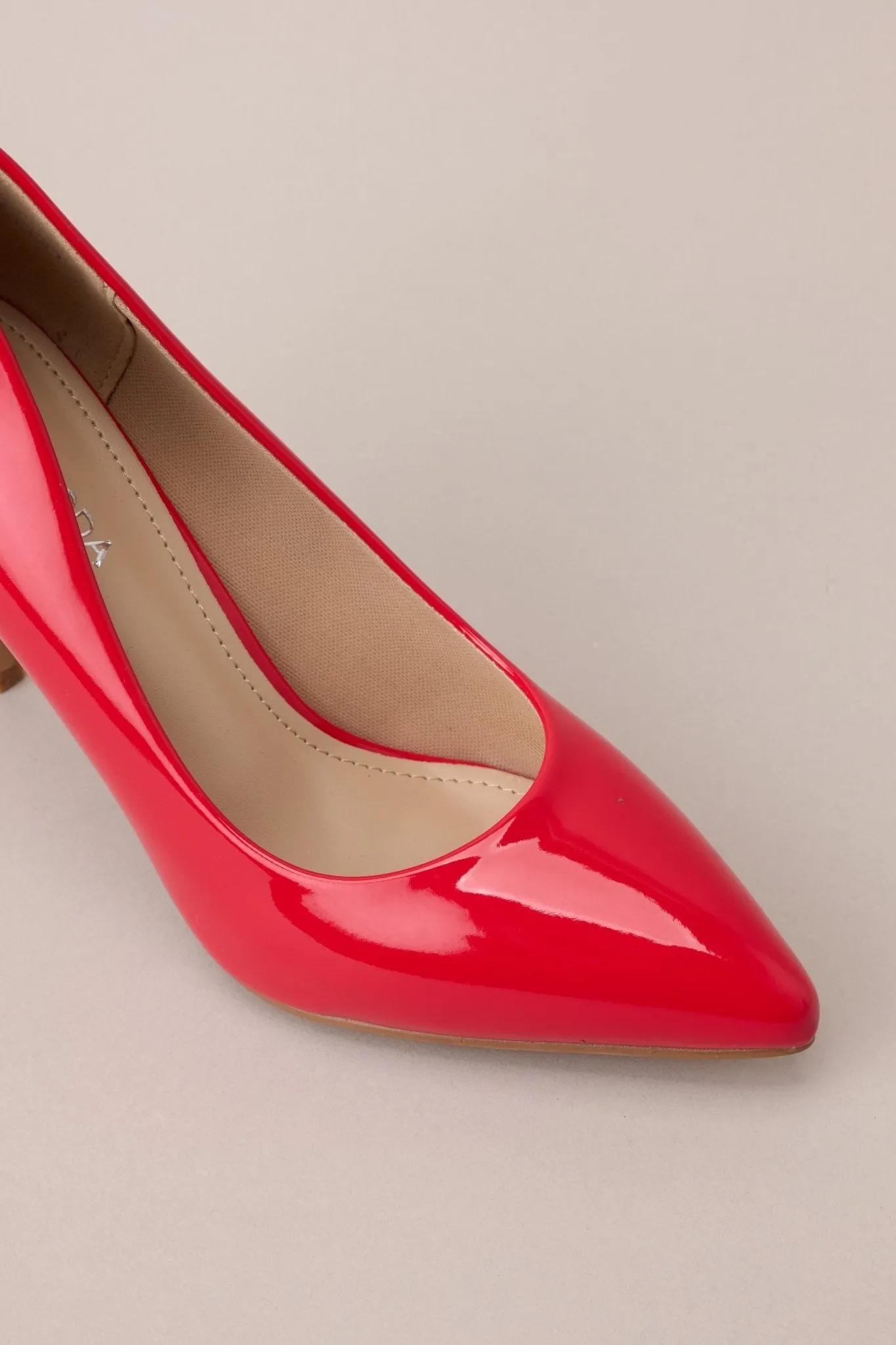 Magic Moments Pointed Toe Red High Heel Pumps