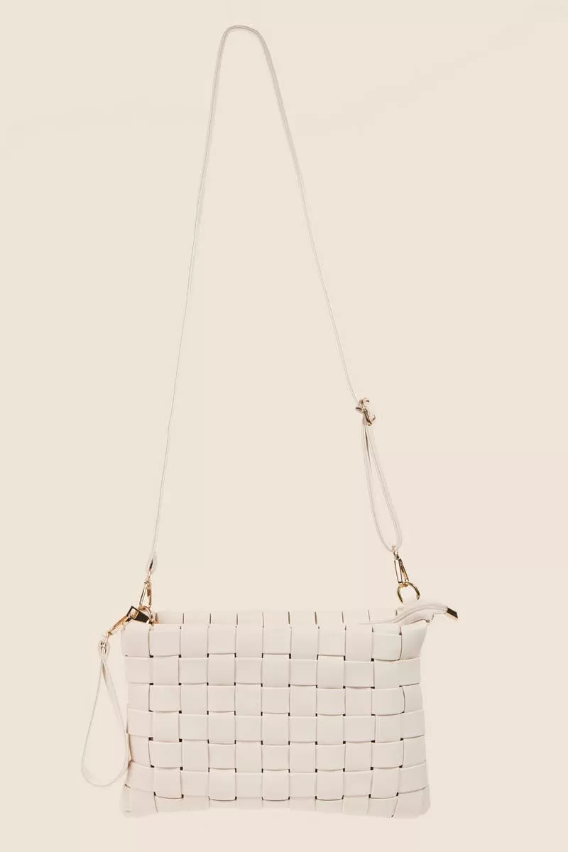 Martha Faux Leather Weave Bag