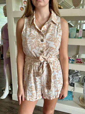 Neutral Print Romper