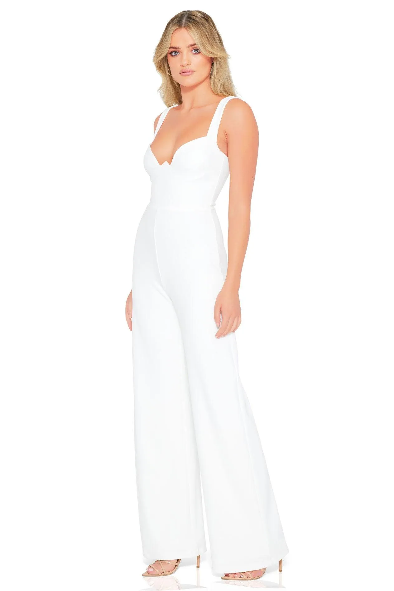 Nookie Romance Jumpsuit - White