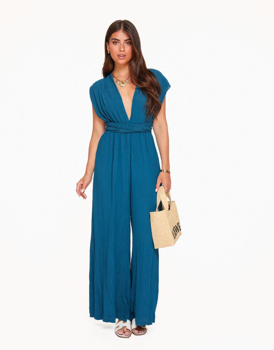 Petrol Halter - Jumpsuit