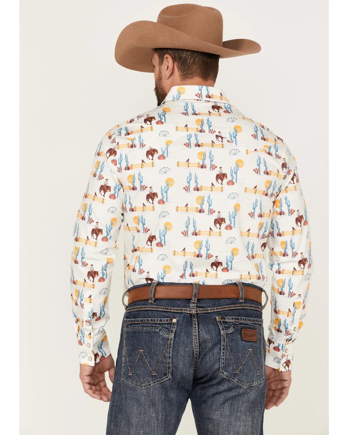 Product Name:  Dale Brisby Men's All-Over Scenic Print Long Sleeve Snap Western Shirt