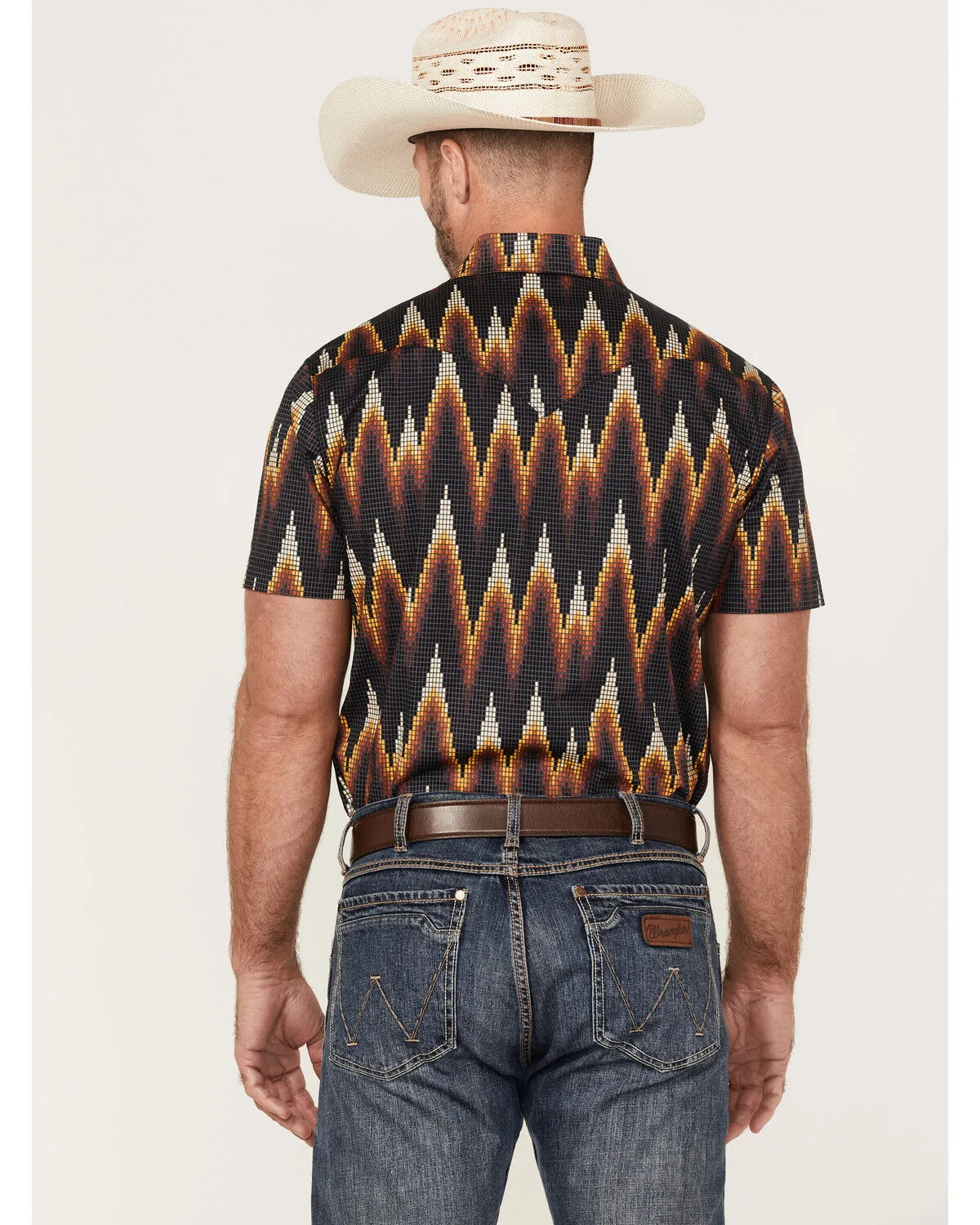 Product Name:  Dale Brisby Men's Digital Print Short Sleeve Snap Western Shirt